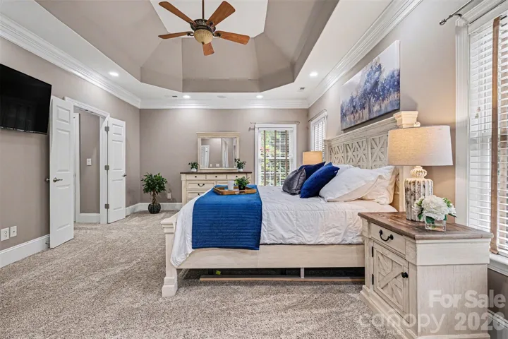 Large Primary suite with sitting area and fireplace