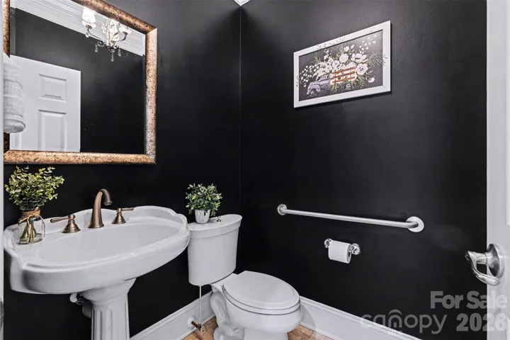 Main level half bathroom