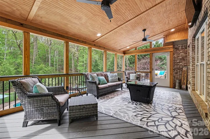 Main level screened porch