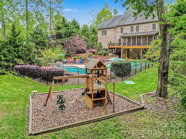 Another fire of the back yard from play set area