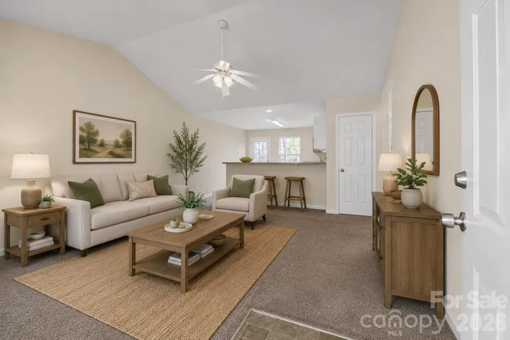 Living Room to the Kitchen - Virtually Staged
