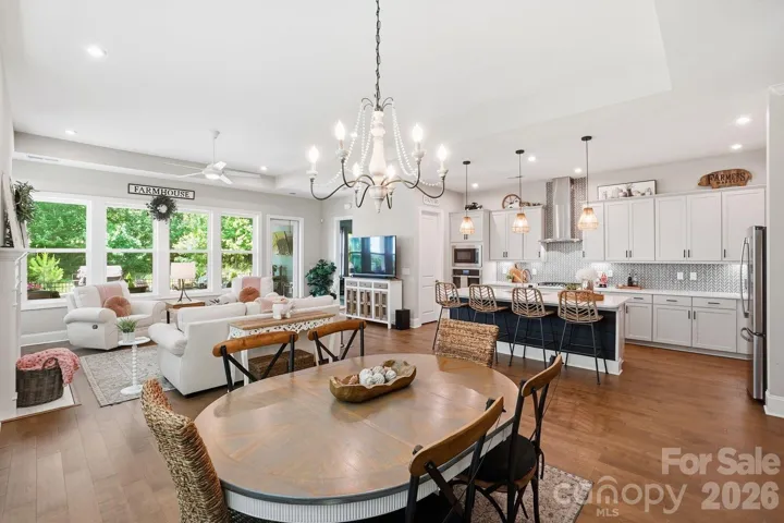 Dining, kitchen and great room