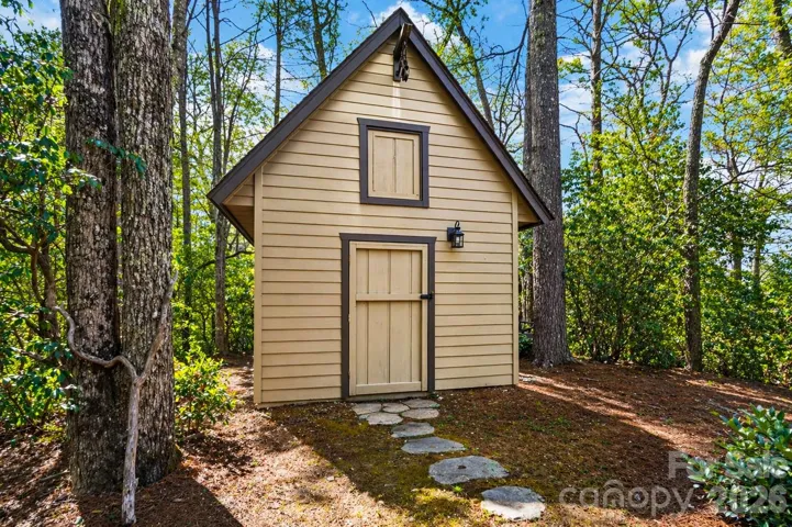 Outbuilding storage shed built to match house