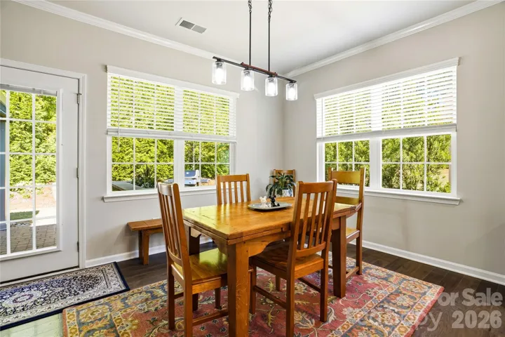 Dining space adjacent to kitchen