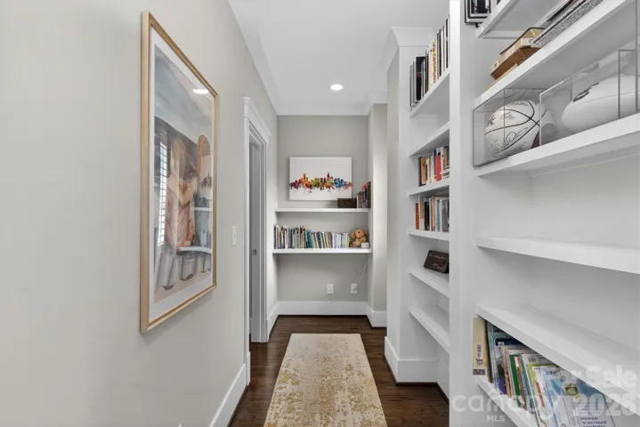 Upstairs Hallway with Bookshelves
