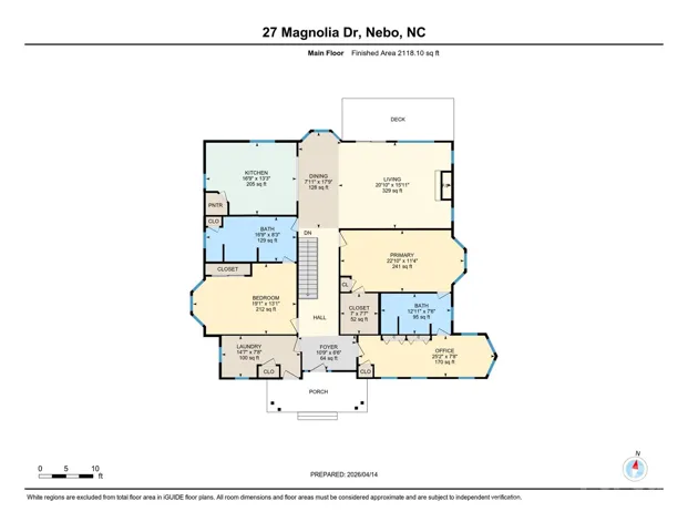 Main level footprint