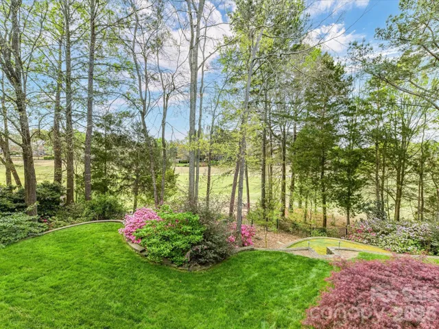 Backyard overlooking the golf course