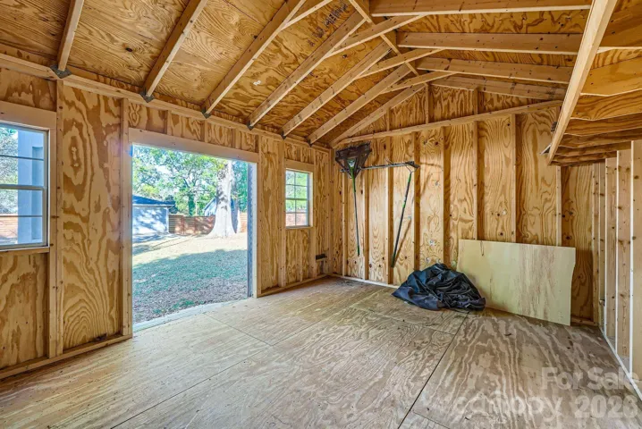 Shed interior