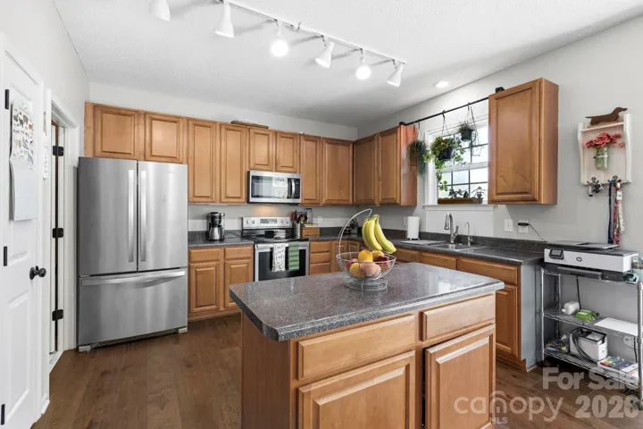 Kitchen with island and plenty of storage