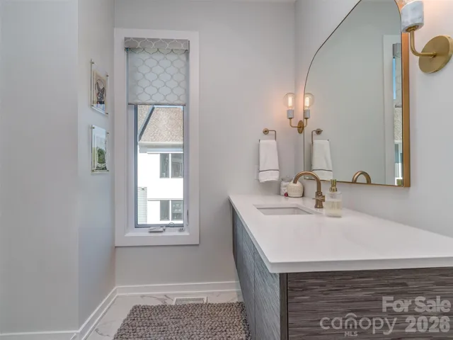 Guest Bath with Quartz Vanity, & Tub Shower Combo