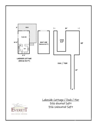 Floor Plan Lakeside Cottage/Dock/Pier