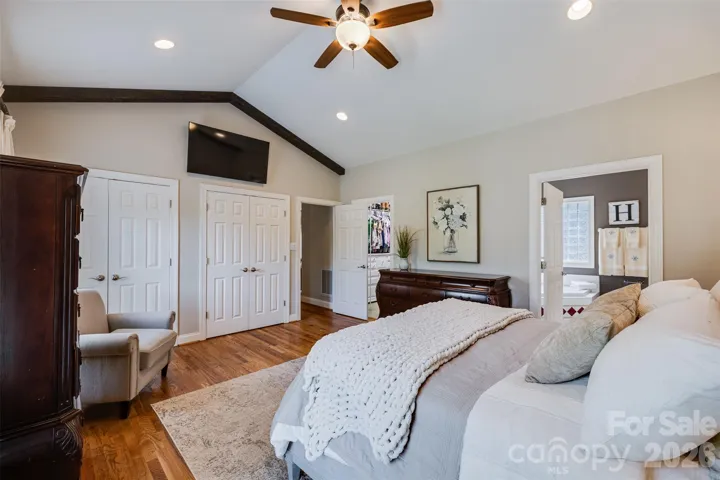 Three well appointed closets in this spacious primary bedroom.