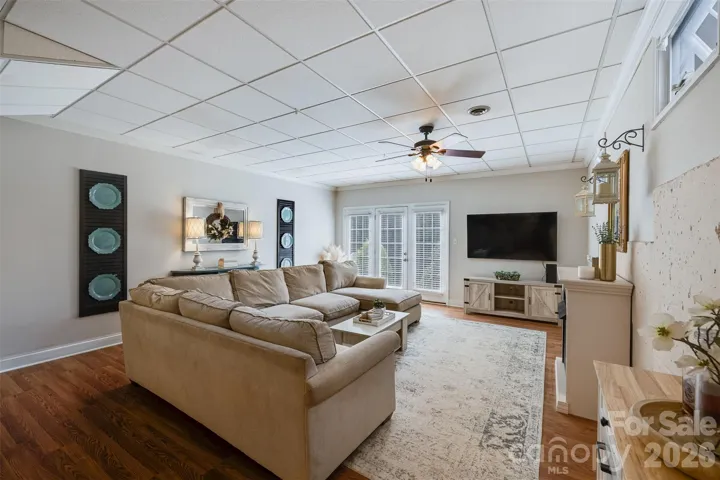 Second living quarters living room with private entrance.