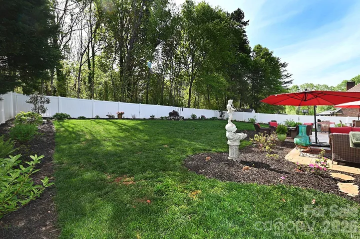 Fenced in backyard