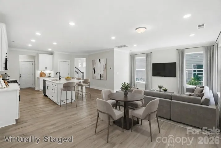 Virtually staged homesite 43 family room