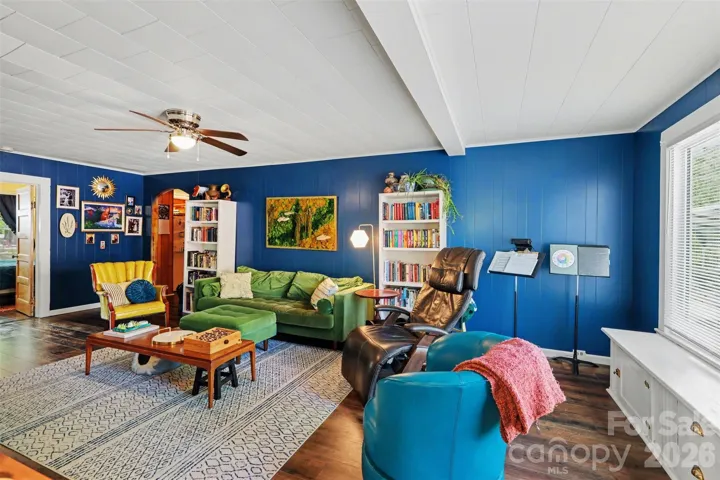 Living Room with built-in storage