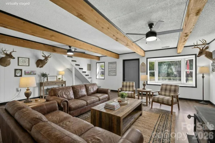 Virtually staged living room