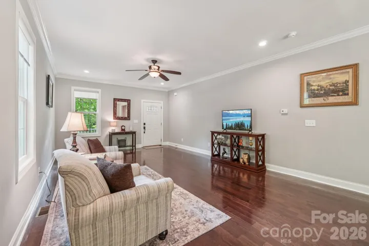 Ceiling fan and recessed lights
