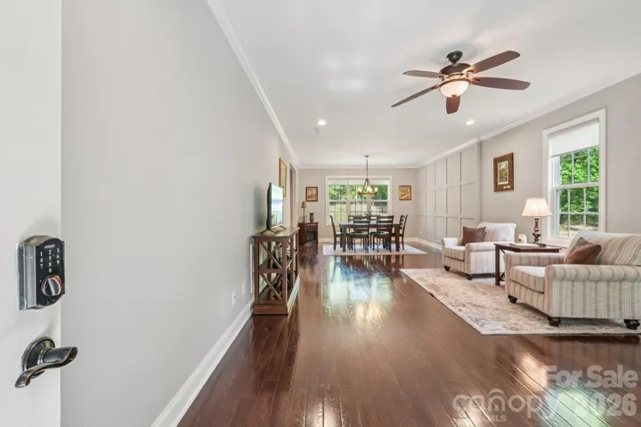 Enter to gleaming hardwood floors