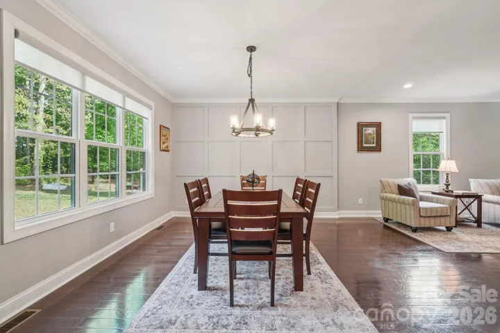 Dining area has plenty of natural light