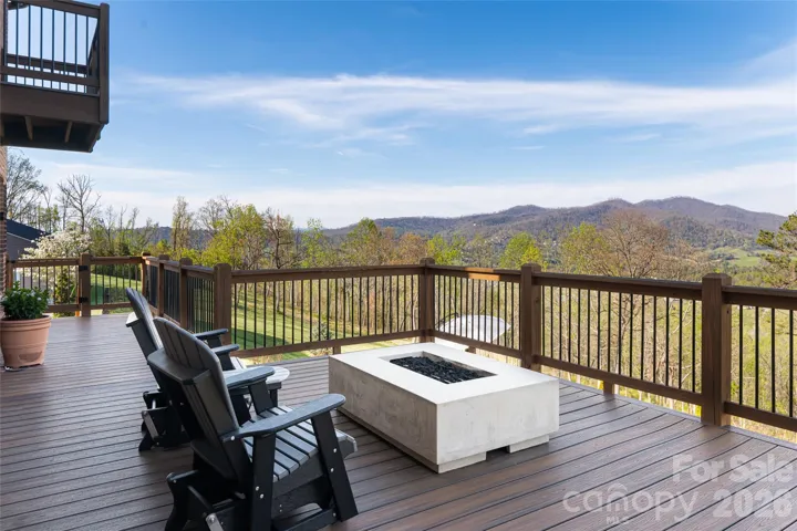 Deck off main level with fire pit