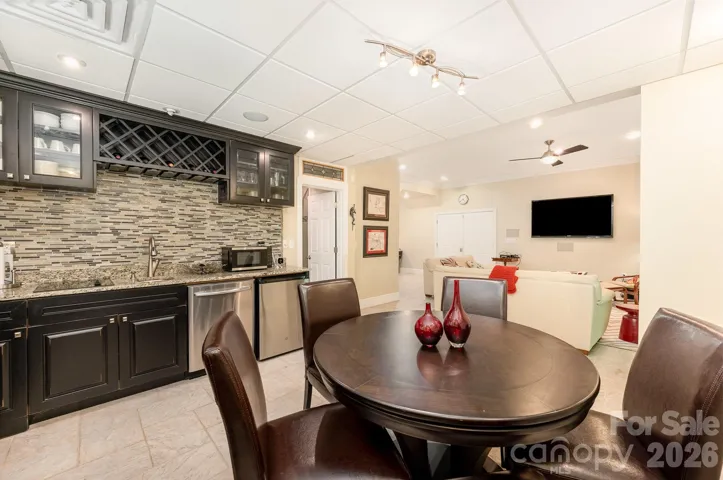 Kitchen and dining area in the basement!