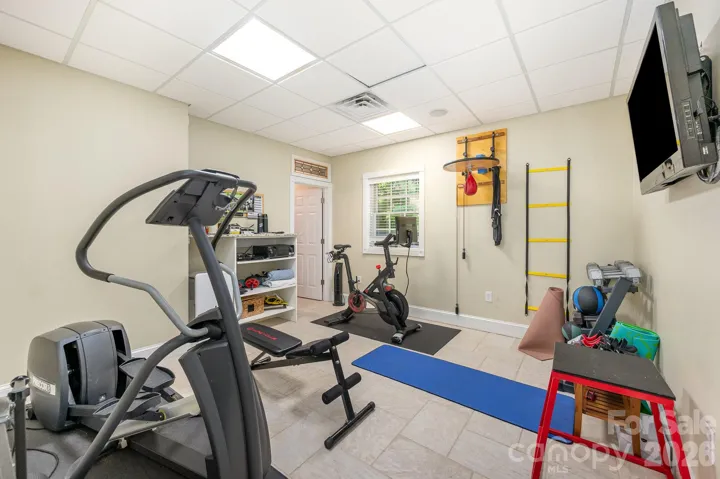 Bonus room in the basement has many options, including a gym or a bedroom...