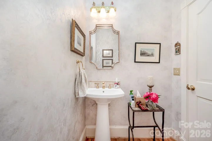 Elegant half bath on the main floor