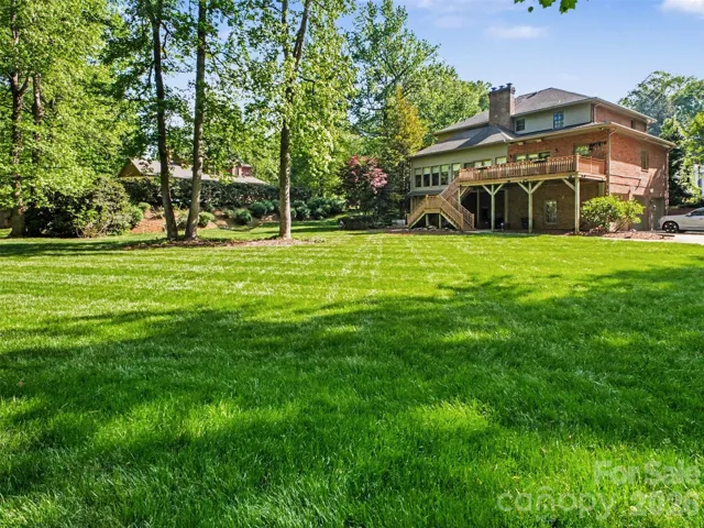 Large flat back yard