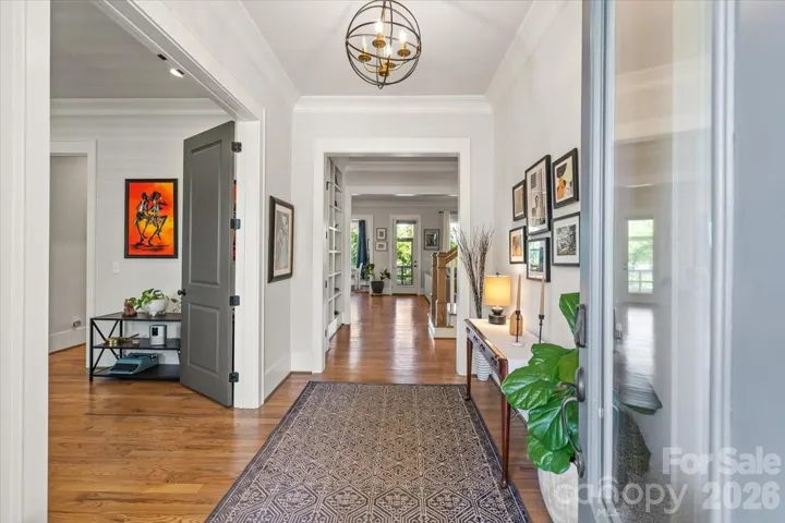 A welcoming foyer that sets the tone... bright, open, and full of craftsman character