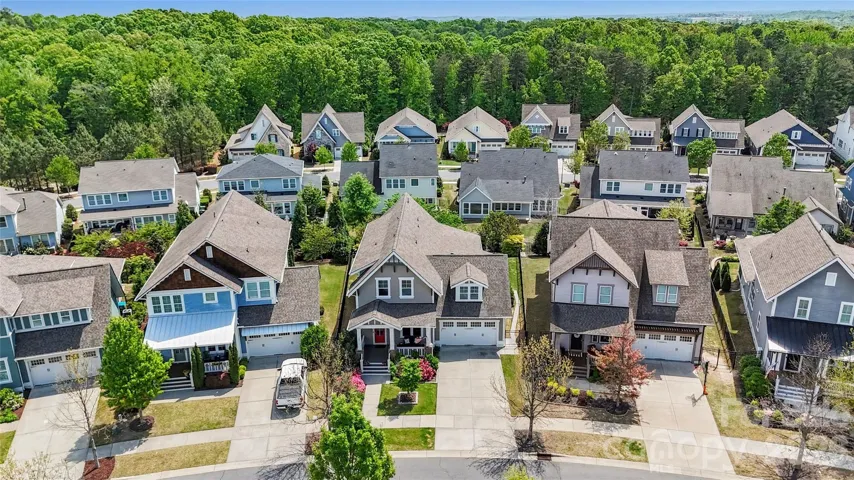 Arial view of this stunning craftsman home