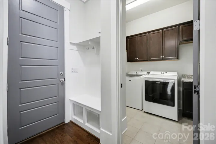 Drop zone and laundry room on the main level