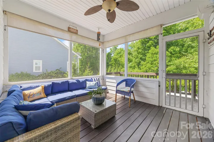 Screened back patio 