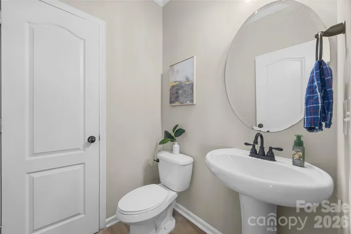 Main level powder room