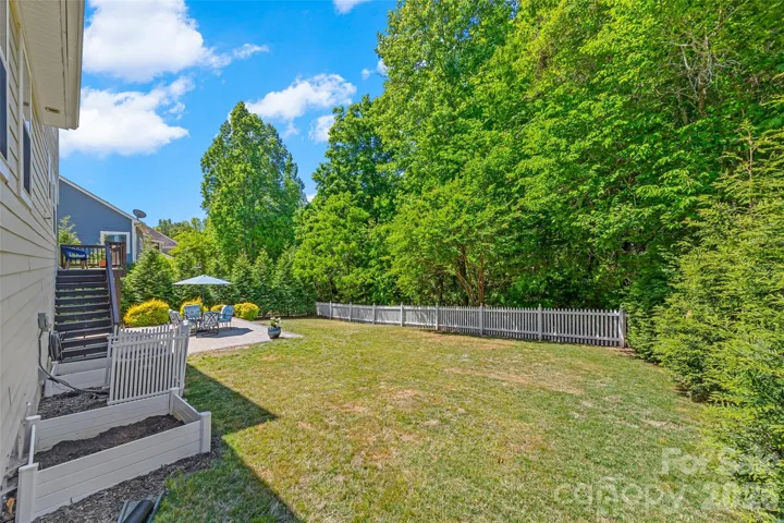 Fully fenced flat backyard 