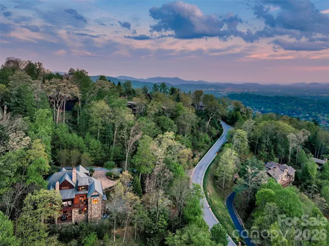 Aerial with evening color