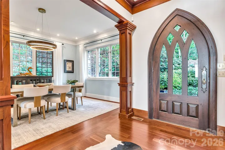 Entryway and dining room
