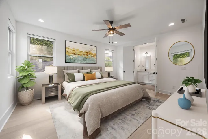 Virtually Staged Primary Bedroom