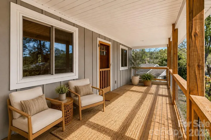 virtually staged porch