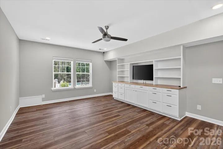 Basement Bedroom with Built-ins