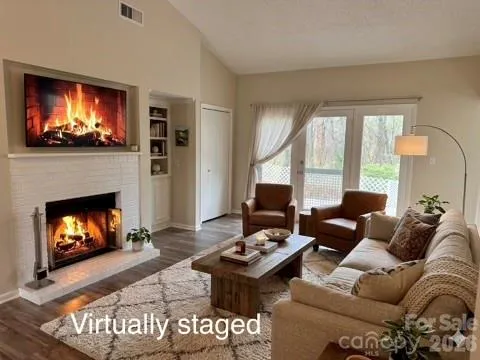 Family room virtually staged
