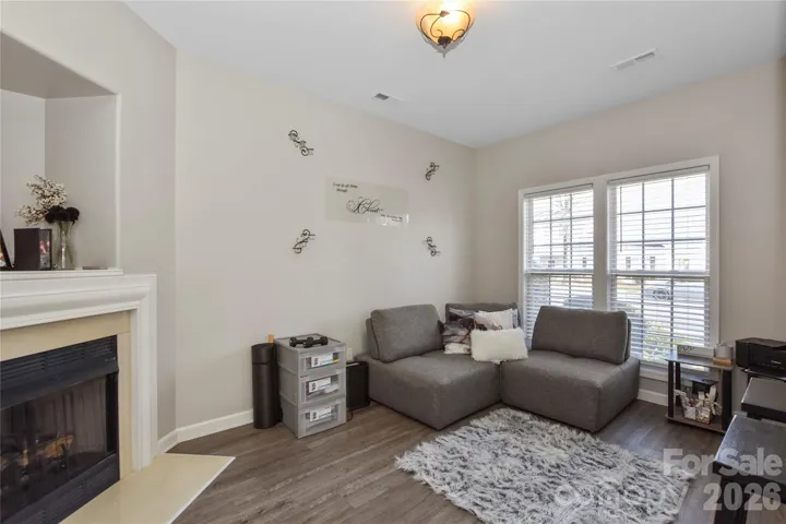 Cozy den/office with fireplace