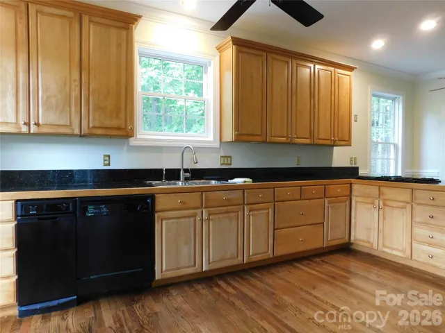 Large kitchen with generous counter space.