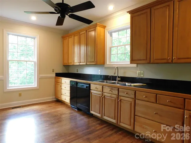 Windows allow for natural light and peaceful views.