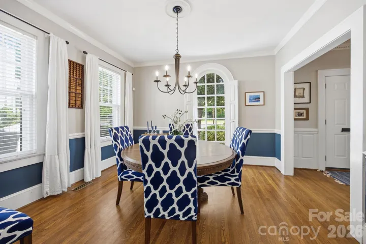 Dining room opens to foyer and kitchen