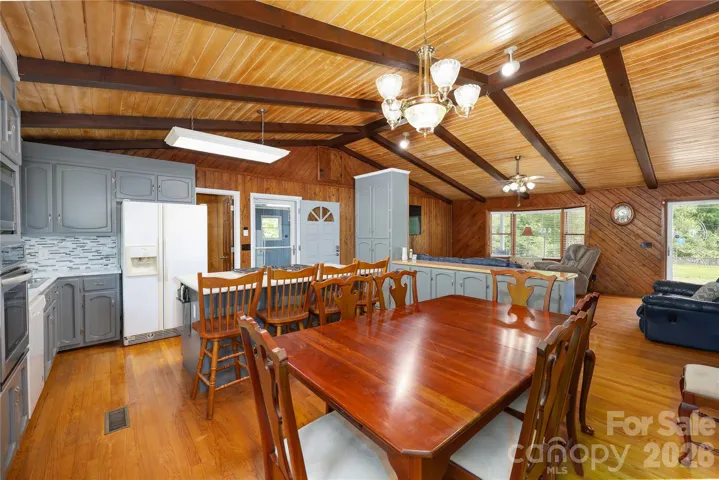 Dining and kitchen