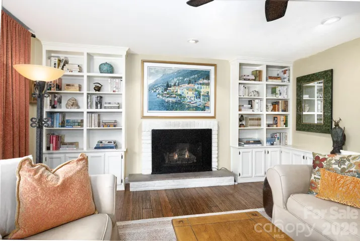 Vented Gas Fireplace and Built-Ins