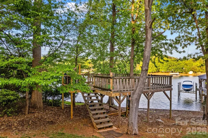 Tree deck over looking water