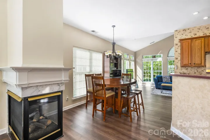 See-thru gas fireplace 