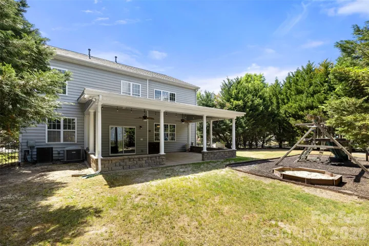 Large rear covered porch